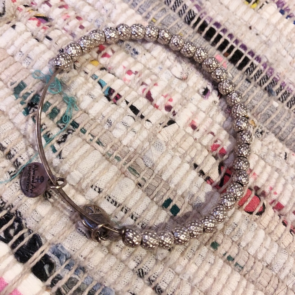 ALEX AND ANI silver beaded bracelet